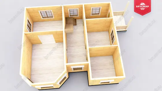 Дом из бруса с мансардой ДБ №114 - фото 5