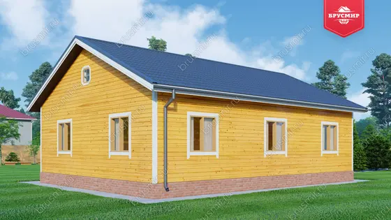 Одноэтажный дом из бруса ДБ №155 - фото 3