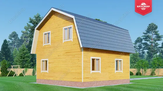 Дом из бруса с мансардой ДБ №111 - фото 4