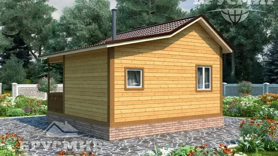 Проект бани из бруса 6х6м №9 - фото 4