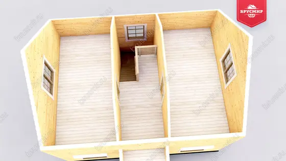 Полутораэтажный дом из бруса ДБ №108 - фото 6