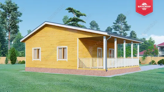 Одноэтажный дом из бруса ДБ №141 - фото 4