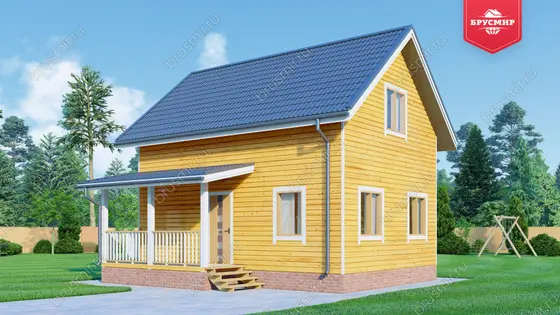 Полутораэтажный дом из бруса ДБ №93