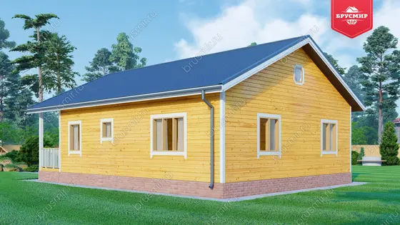 Одноэтажный дом из бруса ДБ №155 - фото 2
