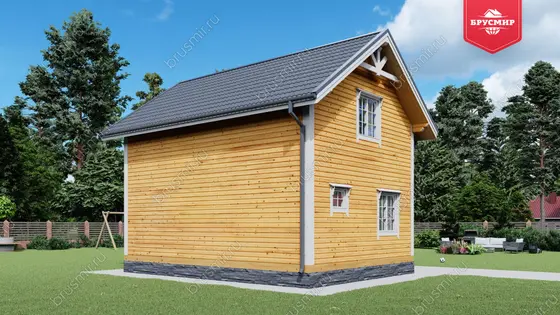 Полутораэтажный дом из бруса ДБ №9 - фото 3