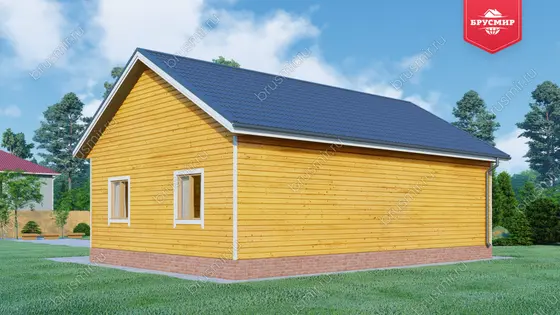 Одноэтажный дом из бруса ДБ №142 - фото 2