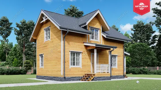 Полутораэтажный дом из бруса ДБ №20 - фото 4