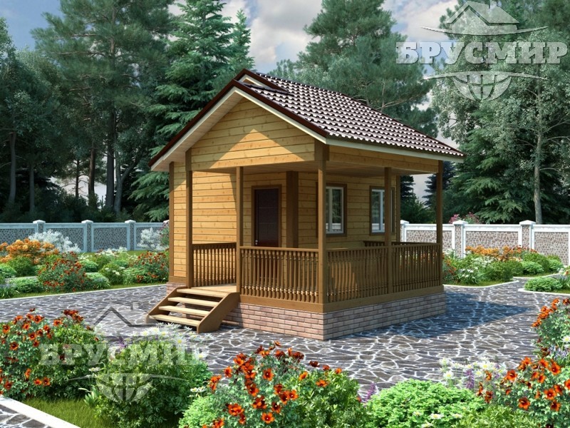 Проект бани из бруса 5,5х6м №6