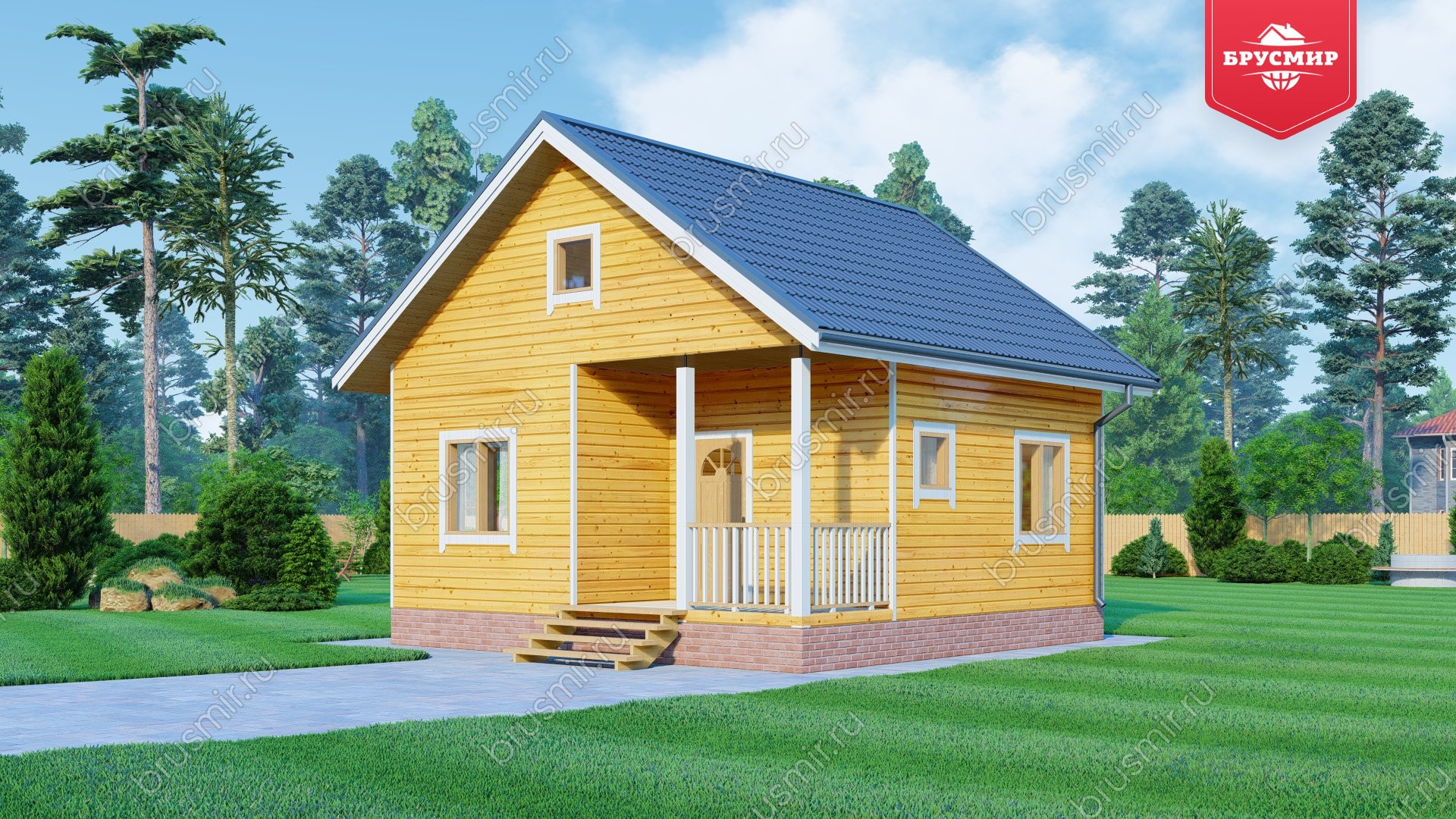 Одноэтажный дом из бруса ДБ №160