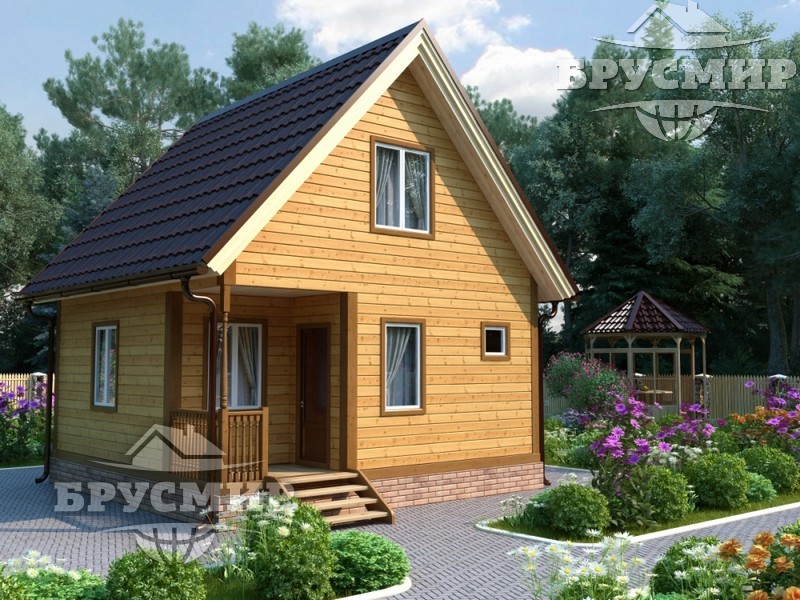 Проект бани из бруса 6х6м №5