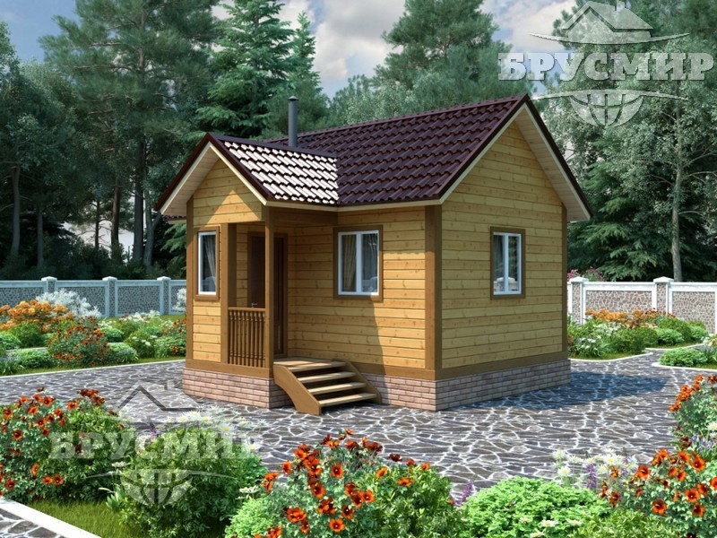 Проект бани из бруса 5х5,5м №8