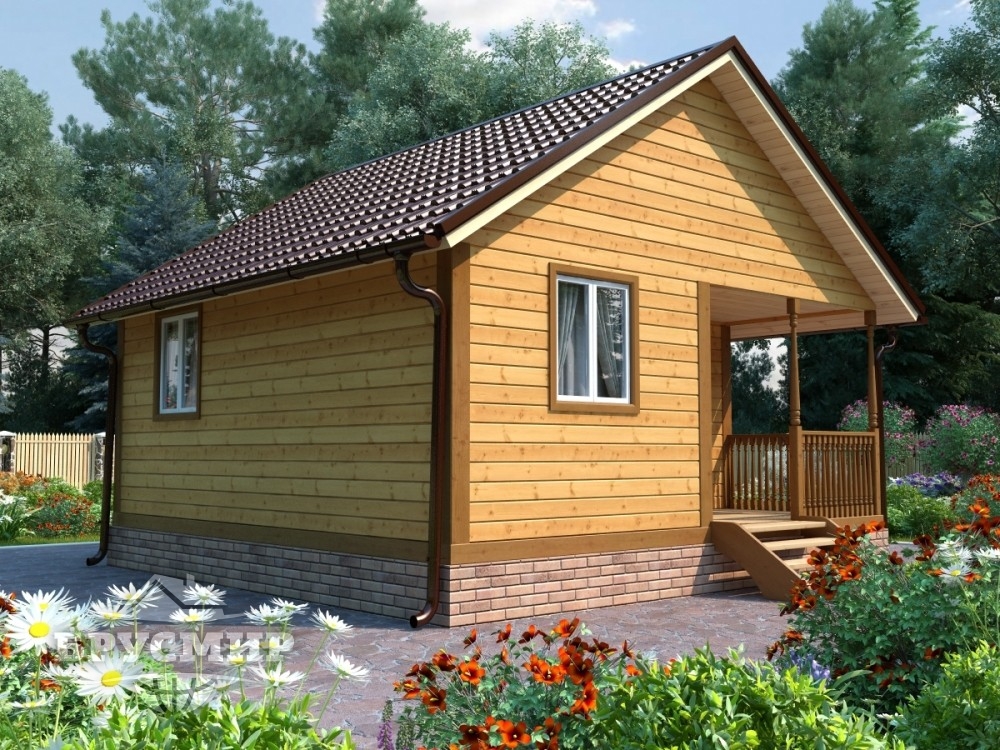 Проект бани из бруса 6х6м №2