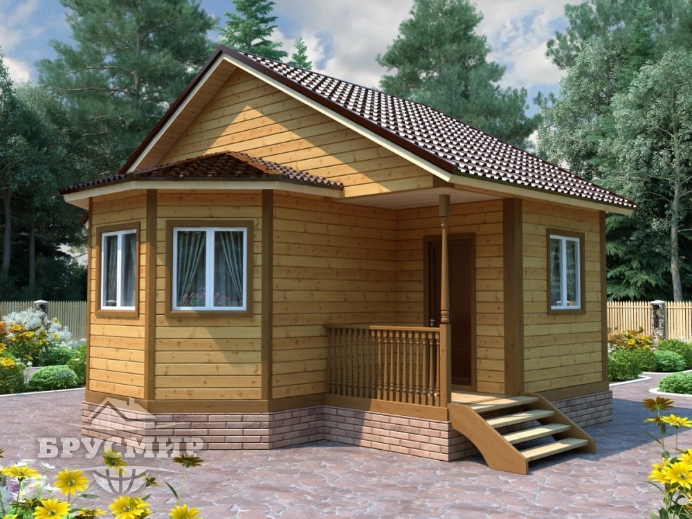 Проект бани из бруса 7,5х6м №3